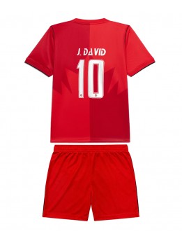 Otroški Nogometna dresi replika Kanada Jonathan David #10 Domači SP 2026 Kratek rokav (+ hlače)